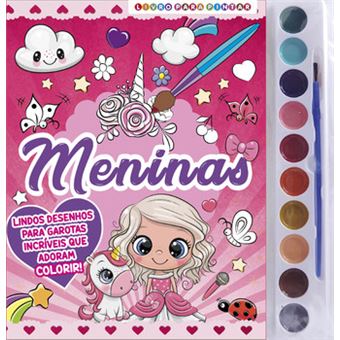 Meninas Livro Para Pintar Com Aquarela - 1