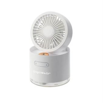 Ventilador de Mesa com Névoa AIGOSTAR | 4'' | 5 Lâminas | 3 Velocidades | 2000mAh | Branco - 1