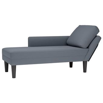Chaise lounge com almofada/apoio de braços direito vidaXL | veludo - 1