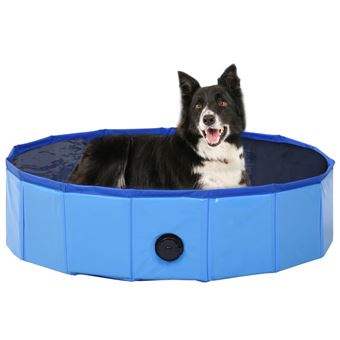 Piscina para Cães Dobrável vidaXL | 80x20cm | PVC | Azul - 1