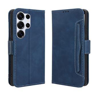 Capa FOXDOCK Protetora para Samsung Galaxy S25 Ultra | Suporte e Flip de couro PU | À Prova de Choque | Azul - 1