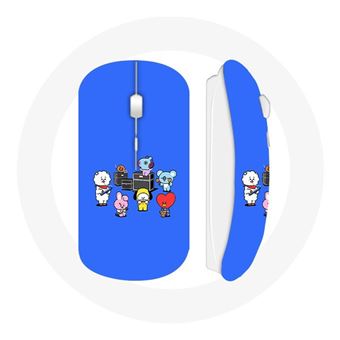 Rato Wireless Maniacase Bts Bt21 Tata Chimmy Cooky Rj Koya Shooky Et Mang Play Music Blue Background - 1