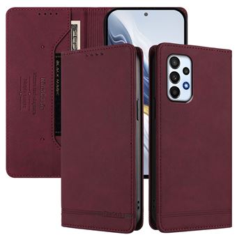 Capa FOXDOCK Tipo Carteira Flip para Samsung Galaxy A23 4G/5G com Bloqueio RFID | Fecho Magnético | Pele PU  | Vermelho - 1