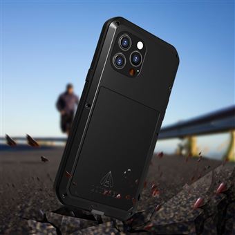 Capa de Metal magunivers Love Mei Anti-Riscos Preto para Iphone 13 Pro Max 6.7'' - 1