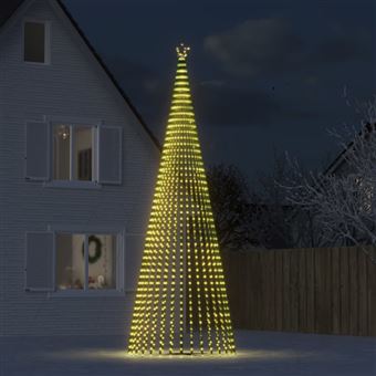 Árvore de Natal LED vidaXL | 1544 LEDs Branco Quente 500 cm - 1