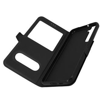 Capa Avizar Para Samsung Galaxy S22 Plus Com Porta Vídeo Aba De Janela Dupla Em Preto - 1