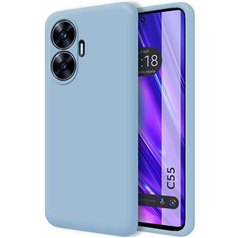 Capa Tumundosmartphone de silicone líquido ultramacio para Realme C55 em azul - 1