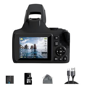 Câmara Digital SZSMART W2 | Retrátil | 128GB | Preto - 1