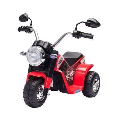 HOMCOM Moto infantil para crianças acima de 18 meses com 3 rodas Música e  farol 71x40x51