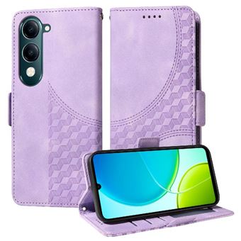 Capa FLOODKING para Vivo Y29s 5G | Design Acolchoado | Couro PU Premium | Roxo - 1