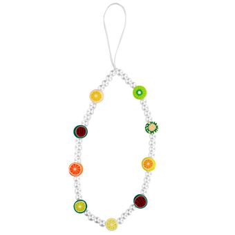 Bijuteria Telefónica Avizar | 25 cm | Pérolas Brancas e Frutas multiColoridas - 1