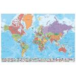 Mapa del Mundo corcho adhesiva Luckies London 100x46 cm The