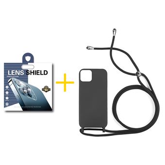 Pack 1 x Película de Câmara + Capa skyhe  Apple iPhone 14 Gel Rope - Preto - 1