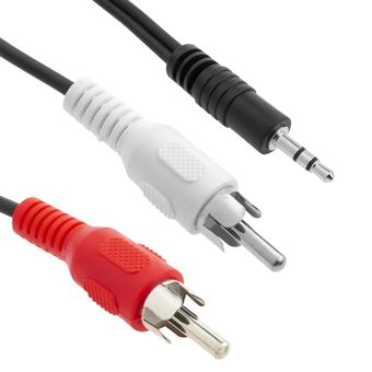Cabo de Áudio Stereo BeMatik Mini-Jack 3,5mm m a RCA-M 10m - 1