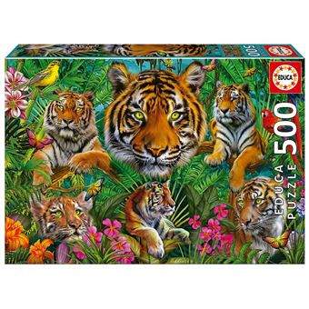 Puzzle Educa Selva de Tigres | 500 Peças - 1
