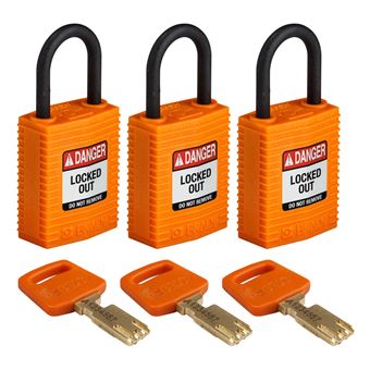 Bloqueio com Chave Brady SafeKey | Laranja - 1