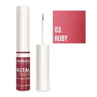 Eyeliner Líquido Andreia Metal Liner 03 Ruby - 1