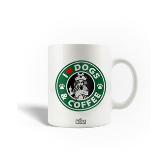 Caneca Maniacase Starbuck Coffee Adoro cães e café - 1
