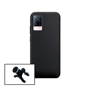 Kit Phonecare Suporte Magnético Reforçado para Carro + Capa Silicone Líquido para Vivo V21 - 1