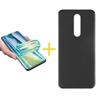Pack 1 x Película de Hidrogel + Capa Accetel Xiaomi Redmi 8 Silicone Liso - Preto - 1