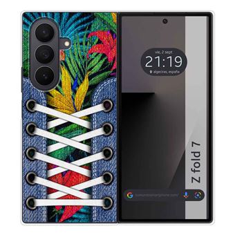 Capa Tumundosmartphone de Silicone para Samsung Galaxy Z Fold 7 5G Design de Tênis 12 Estampas - 1