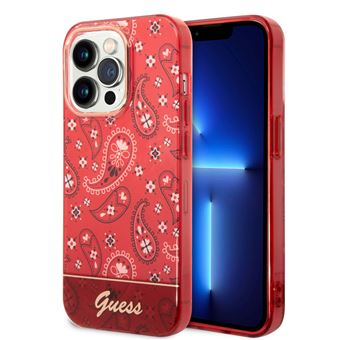 Capa traseira Guess Hard para iPhone 14 pro max | Red Cashmere Collection - 1