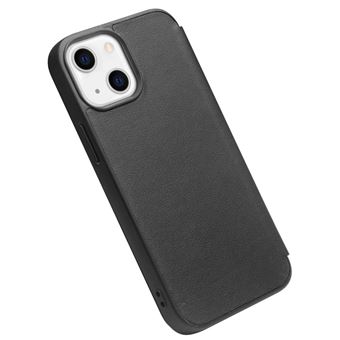 Capa de Couro Genuíno magunivers Qialino Ultra Fino, Anti-Riscos Preto para Iphone 13 Mini 5.4'' - 1