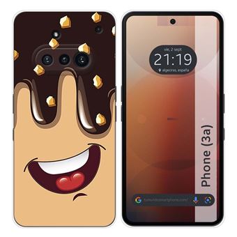 Capa Tumundosmartphone de silicone para celular Nothing Phone 3A 5G | desenhos de sorvete e chocolate - 1