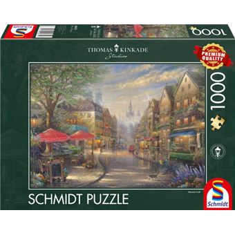 Puzzle Schmidt Spiele Cidade Thomas Kinkade Studios: Café in München | 1000 Peças - 1