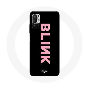Capa Maniacase para Xiaomiredmi Note 10 5G Blink Fandom Pretorosa Logotipo Rosa Fundo Preto - 1