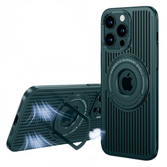 Capa V-REEL Magsafe PC Telemóvel com Suporte boa dissipação de calor para iPhone 12 Pro - Verde - 1