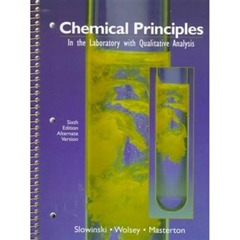 CHEMICAL PRINCIPLES LAB QUALITATIVE ANAL - Paperback - 1996 - 1