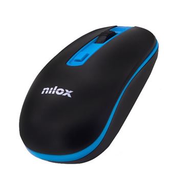 Rato Wireless Nilox MOUSE WIRELESS BLACK/BLUE 1000 DPI | 1600 DPI | Azul - 1