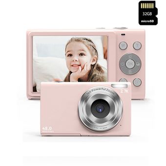 Câmara digital compacta para crianças DUDAO DC402 | 8MP | 2.7k | 2,8" | 32GB | Rosa - 1