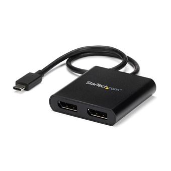 Adaptador Gráfico Usb StarTech.com Concentrador MST USB-C para DisplayPort de 2 portas - 4K 30Hz | Preto - 1
