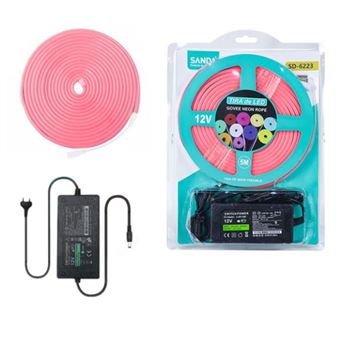 Tiras de Luz LED SANDA SD-6223 | 5 Metros | Neon | 12V - Rosa - 1