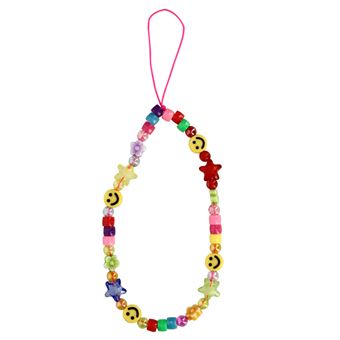 Bijuteria Telefónica Avizar | 25 cm | Pérolas Coloridas e Smile - 1