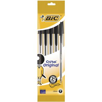 Embalagem com 5 Esferográficas Bic Cristal Preto 802051 - 1