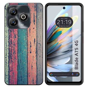 Capa de silicone TUMUNDOSMARTPHONE para Zte Blade A75 4G Design de madeira 10 desenhos - 1