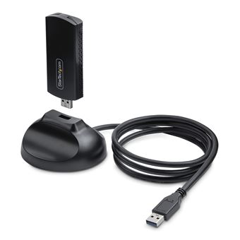 Cartão de Rede StarTech.com AX54005A-USB-WIFI-6E | Preto - 1