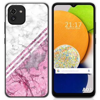 Capa Tumundosmartphone de silicone para Samsung Galaxy A03 design Marble 03 Desenhos - 1