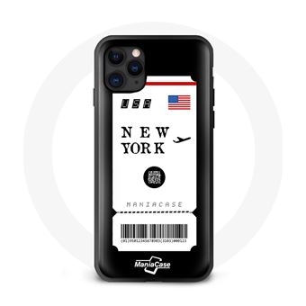 Capa Maniacase para Iphone 12 Mini Bilhete de Avião Nova York - 1