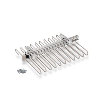 Porta calças extraível Emuca  | Cinzento pedra pintada | Aço | 1 ud. - 1