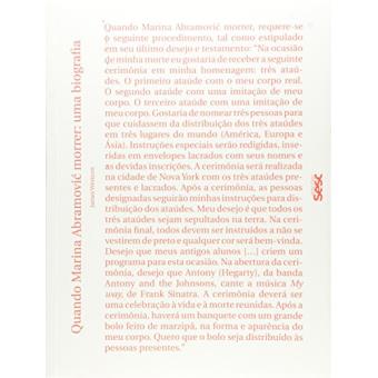 Quando Marina Abramovic Morrer. Uma Biografia - 1