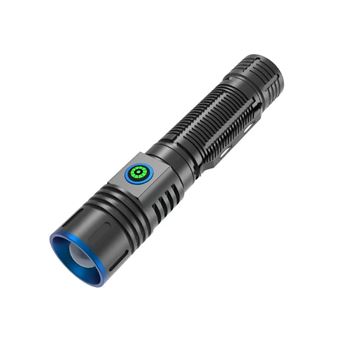 Lanterna LED Recarregável Chronos | 2000LM | 4 Modos de Zoom | Preto - 1