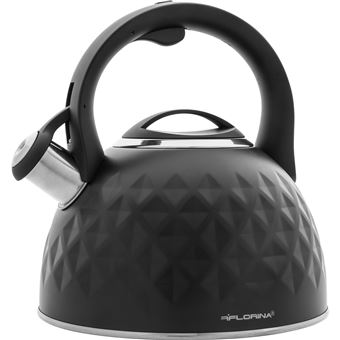 Chaleira de Indução com Apito Florina | 2,5L | Aço Inoxidável | Cabo Cold Touch | Design Moderno - Preto - 1