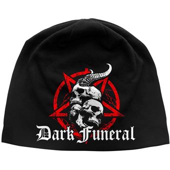 Beanie Hat Rock Off Dark Funeral | Skulls & Pentagram - Preto - 1