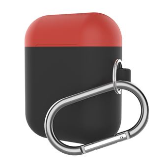 Capa silicone bicolor WISETONY para Apple AirPods 1 / 2 Preto e Branco - 1