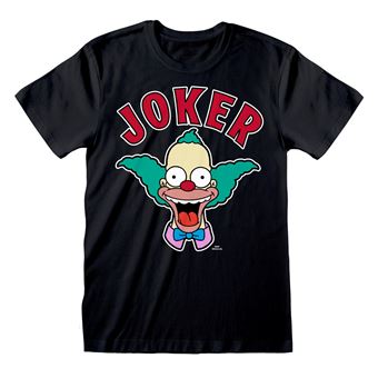 Camisola de Manga Curta Homem The Simpsons Krusty Joker | XXL - Preto - 1