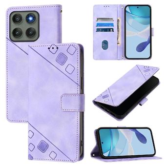 Capa ZURSANA para Motorola Edge 60 Pro | Flip | Couro PU | À Prova de Choque | Suporte Dobrável | Fecho Magnético | Roxo - 1